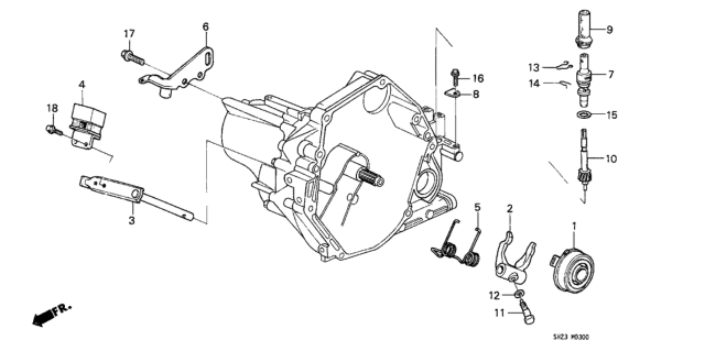 1988 Honda CRX MT Clutch Release Diagram