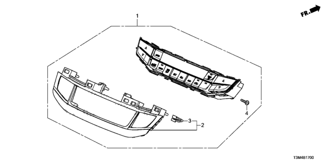 2017 Honda Accord Control A*NH892L* Diagram for 79600-T2F-A51ZA