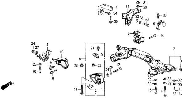 1984 Honda Civic Nut, Self-Locking (12MM) Diagram for 90217-SB2-000