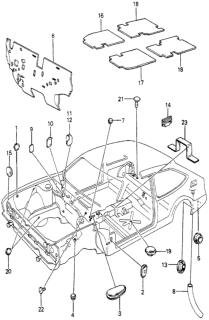 1981 Honda Accord Sheet, Heat Guard Diagram for 91903-689-790