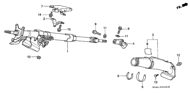 1998 Honda Civic Steering Column Diagram