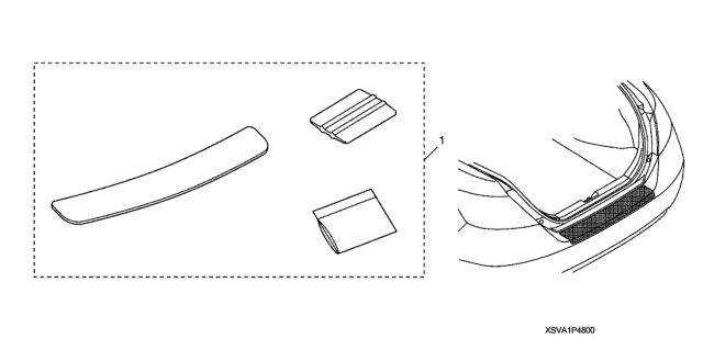 2011 Honda Civic 2 Door EX-L (NAVIGATION) KA 5AT Rear Bumper Applique Diagram