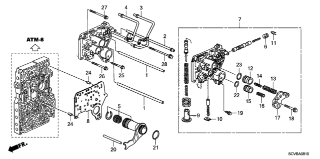 2011 Honda Element AT Regulator Body Diagram