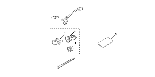 2007 Honda Pilot Lighter, Cigarette Diagram for 08U25-S9V-100C