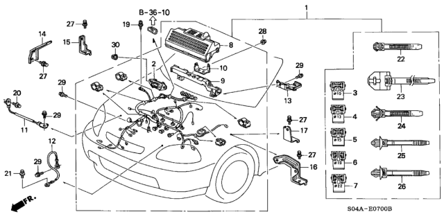 2000 Honda Civic Engine Wire Harness Diagram