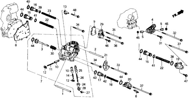 1989 Honda Accord 2 Door SEI KA 4AT AT Servo Body Diagram