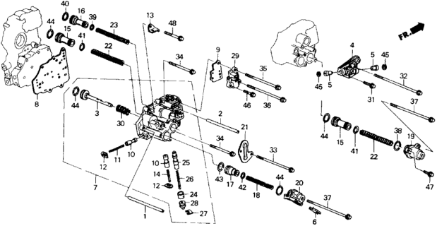 1988 Honda Accord AT Servo Body Diagram