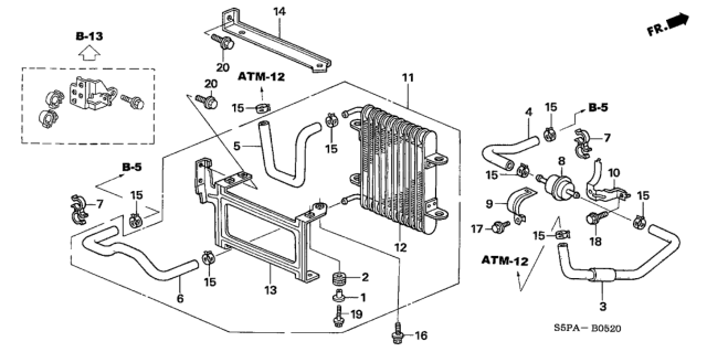 2005 Honda Civic ATF Cooler Diagram