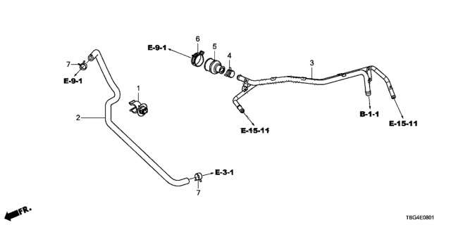 2019 Honda Civic Pcv Tube (2.0L) Diagram