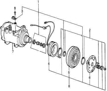 1980 Honda Prelude Clutch Set, Magnetic Diagram for 38900-PB3-003