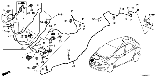 2019 Honda Fit Windshield Washer Diagram