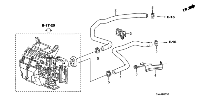 2009 Honda Civic Water Hose (1.8L) Diagram