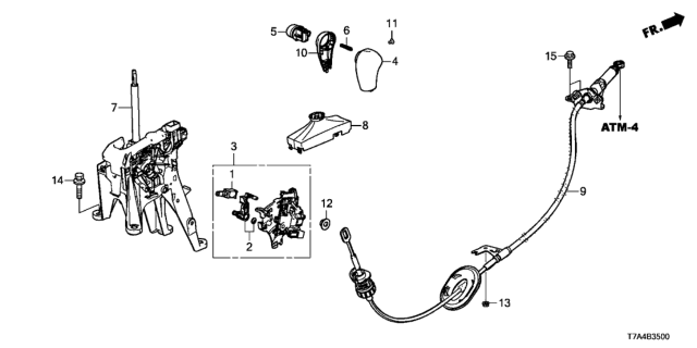 2021 Honda HR-V Select Lever Diagram