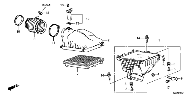 2016 Honda Accord Air Cleaner (V6) Diagram