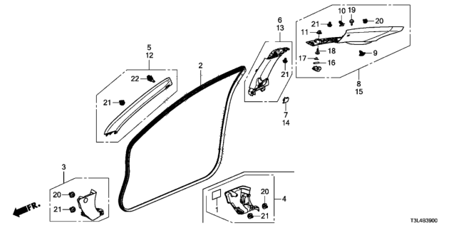 2015 Honda Accord Garnish Assy., R. FR. Pillar *NH836L* (WISTERIA LIGHT GRAY) Diagram for 84101-T3L-A01ZB