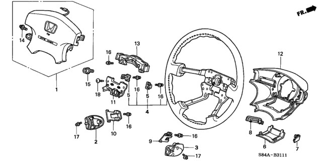 2002 Honda Accord Cover, Body (Quartz Gray) Diagram for 78518-S84-S81ZB