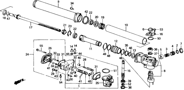 1988 Honda Accord Frame Unit, Valve (LH) Diagram for 53640-SE0-A51