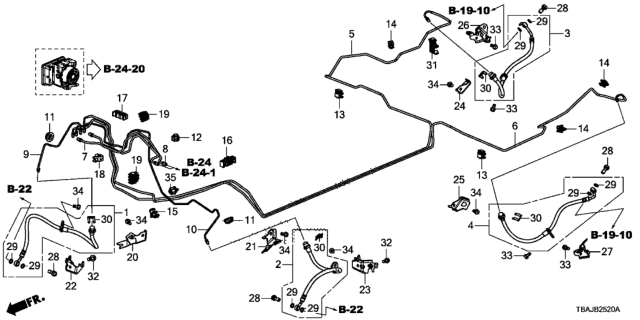 2018 Honda Civic Brake Lines (VSA) Diagram