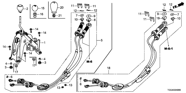 2017 Honda Civic Shift Lever Diagram