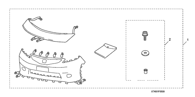 2013 Honda Fit 5 Door FIT (SAYAMA PLANT) KA 5MT Full Nose Mask - Base Diagram