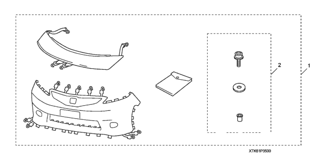 2013 Honda Fit Full Nose Mask - Base Diagram