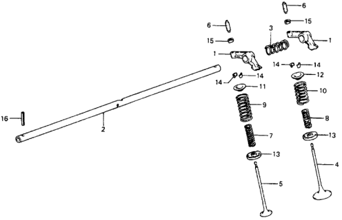 1979 Honda Civic Valve - Rocker Arm Diagram