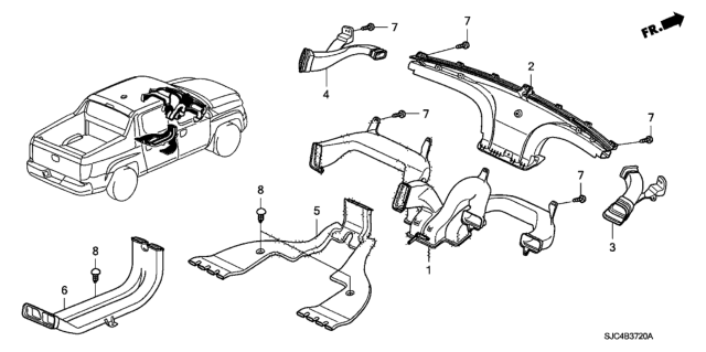 2012 Honda Ridgeline Duct Diagram