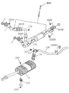 1997 Honda Passport Muffler Assembly, Exhuast Diagram for 8-97101-940-2