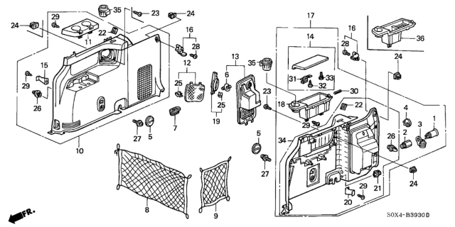 2002 Honda Odyssey Side Lining Diagram