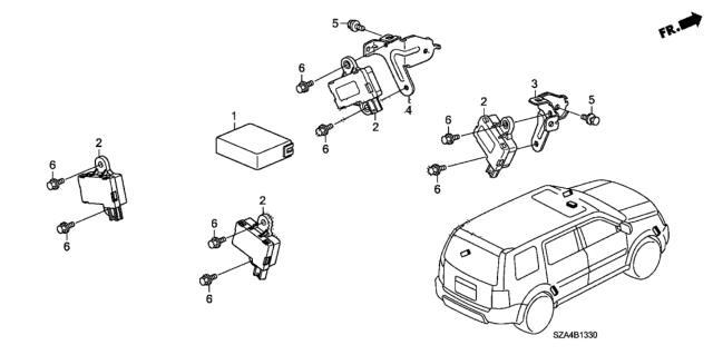 2011 Honda Pilot TPMS Unit Diagram