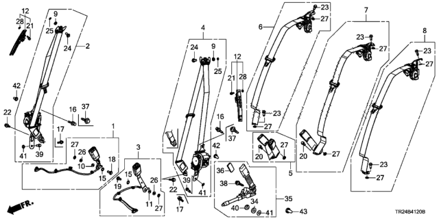 2015 Honda Civic Outer Set L (Graphite Black) Diagram for 04818-TR3-A30ZA