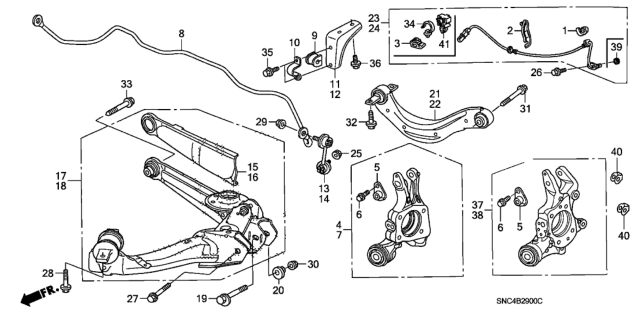 2010 Honda Civic Bush, Stabilizer Holder Diagram for 52306-SNC-J01