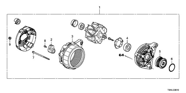 2021 Honda Civic Alternator (Denso) Diagram