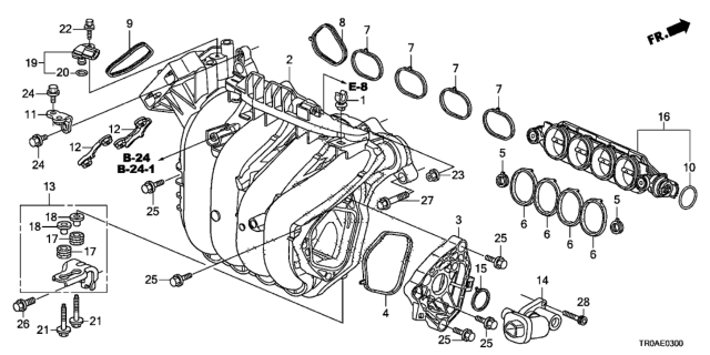 2013 Honda Civic Intake Manifold (1.8L) Diagram