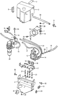 1981 Honda Prelude Label, Control Box (No.2) Diagram for 18727-PB3-670