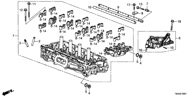 2016 Honda Civic Cylinder Head (2.0L) Diagram