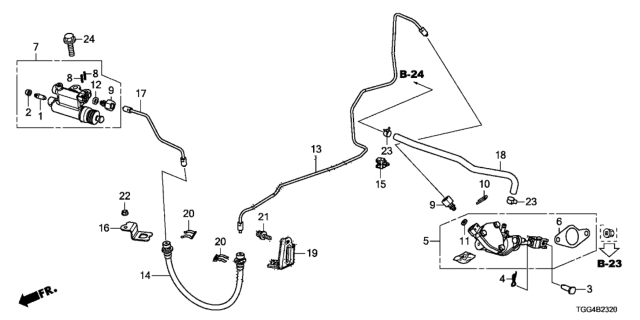 2019 Honda Civic Clutch Master Cylinder Diagram