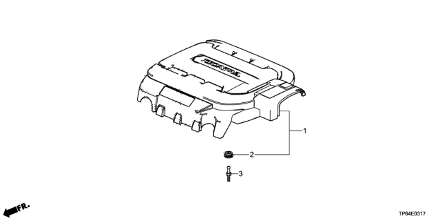 2015 Honda Crosstour Engine Cover (V6) Diagram