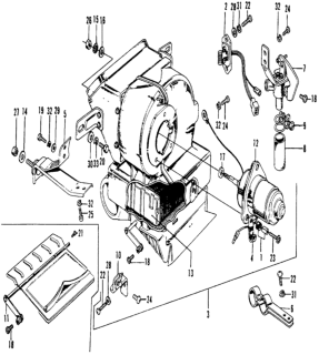 1975 Honda Civic 3 Door ** (1200) ** HMT Heater Diagram 1