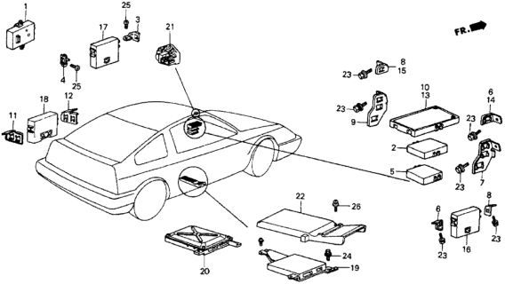 1985 Honda CRX Control Unit, Feed Back (Oki) Diagram for 37720-PE1-679