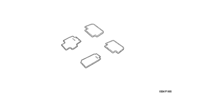 2003 Honda Accord 4 Door LX (SIDE SRS) KL 5AT Floor Mat (Premium) Diagram
