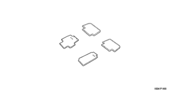 2005 Honda Accord Floor Mat (Premium) Diagram