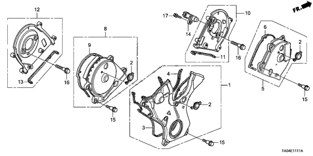 2011 Honda Accord Timing Belt Cover (V6) Diagram