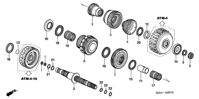 2005 Honda Accord Hybrid Washer E (52MM) (2.605) Diagram for 90506-RDK-010