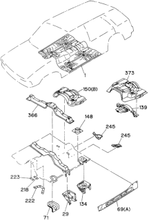 1997 Honda Passport Floor Panel (Front) Diagram