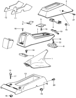 1982 Honda Civic 5 Door ** (WAGOVAN) KA HMT Center Cover - Hondamatic Cover Diagram
