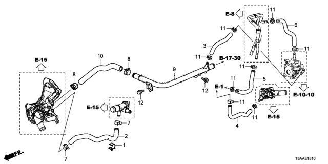 2019 Honda Fit Hose, Throttle Body In. Diagram for 19507-5R1-000