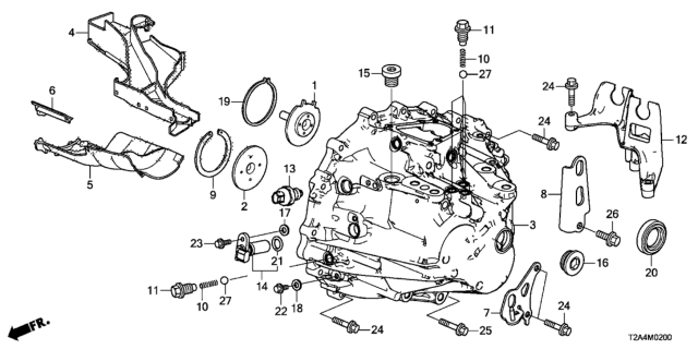 2015 Honda Accord MT Transmission Case Diagram