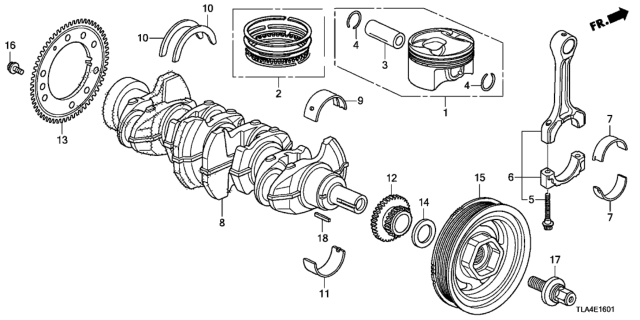 2018 Honda CR-V Crankshaft - Piston (2.4L) Diagram