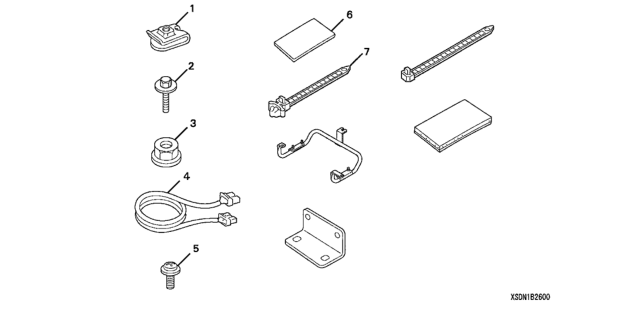 2005 Honda Accord 2 Door SE KA 5AT CD Changer Attachment (Trunk) Diagram